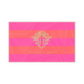 pink and peach striped picnic blanket