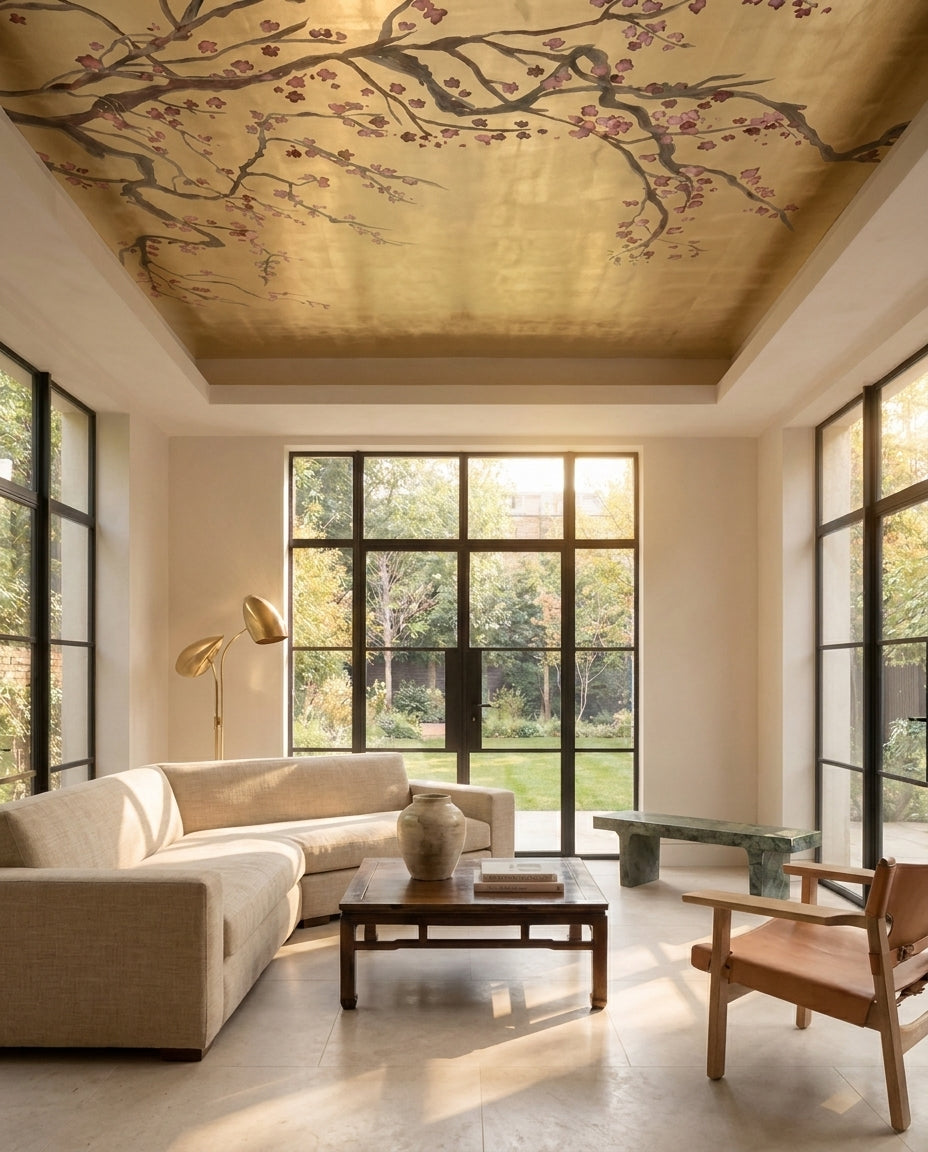 Takeda Cherry Blossom Wallpaper Mural - Metallic