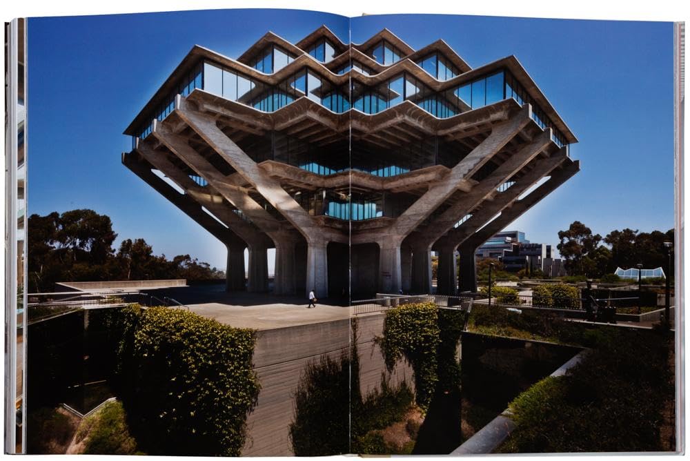 Geisel Library at UC San Diego with a clear blue sky