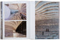 Open book showing images of a modern library interior with architectural design.