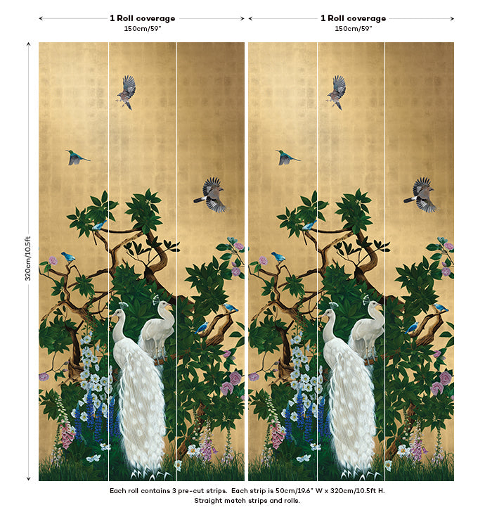 Vera's Garden Chinoiserie Wallpaper Mural