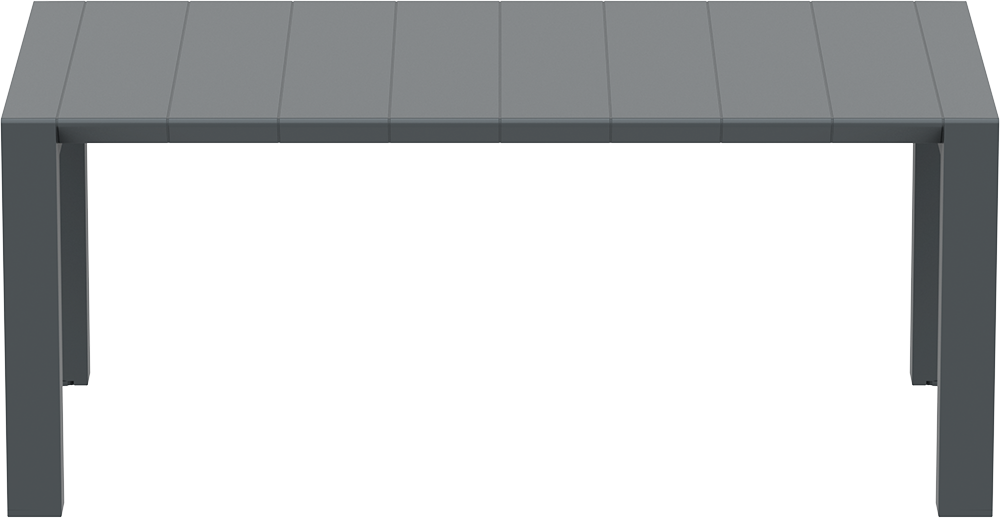 Gray rectangular table on a white background