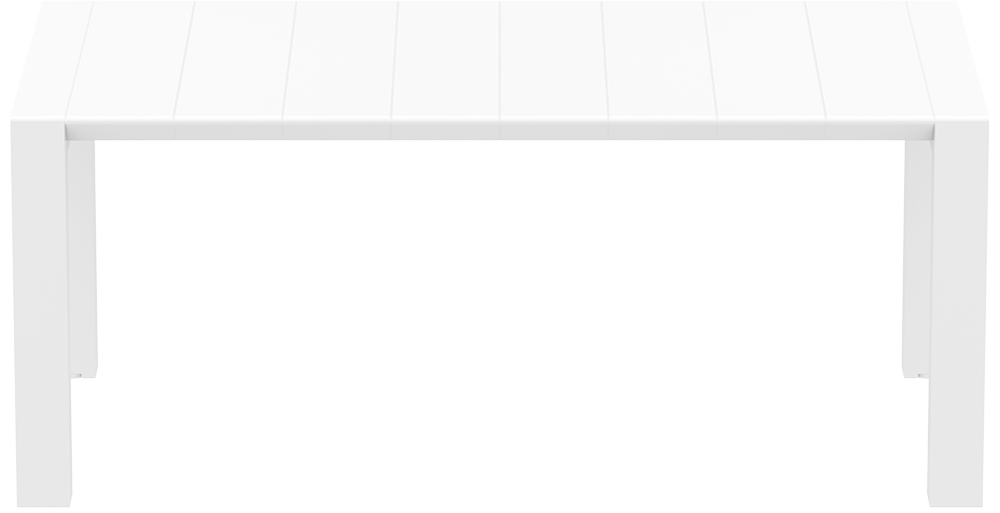 White rectangular table on a white background