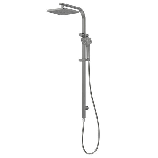 Waipori M2 Rail Shower with Overhead in Gunmetal
