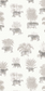 Pattern of tigers and plants on a white background
