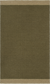 A rectangular woven rug with a solid olive green center and two horizontal beige bands at the top and bottom borders.
