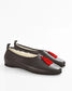 Classic Black Leather Tassel Slippers - Women