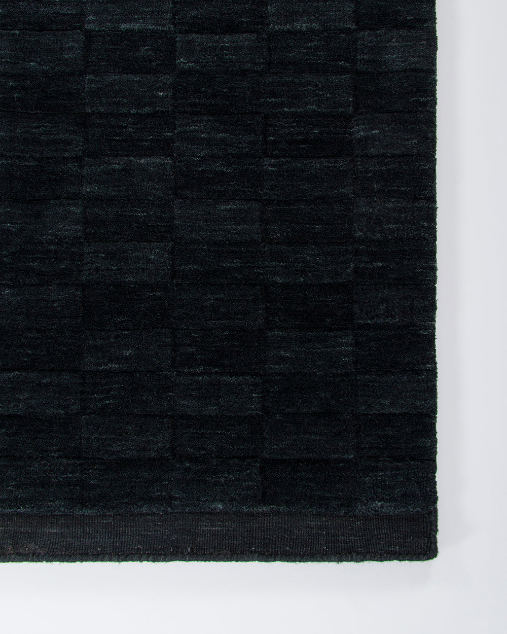 Corner of blue rug