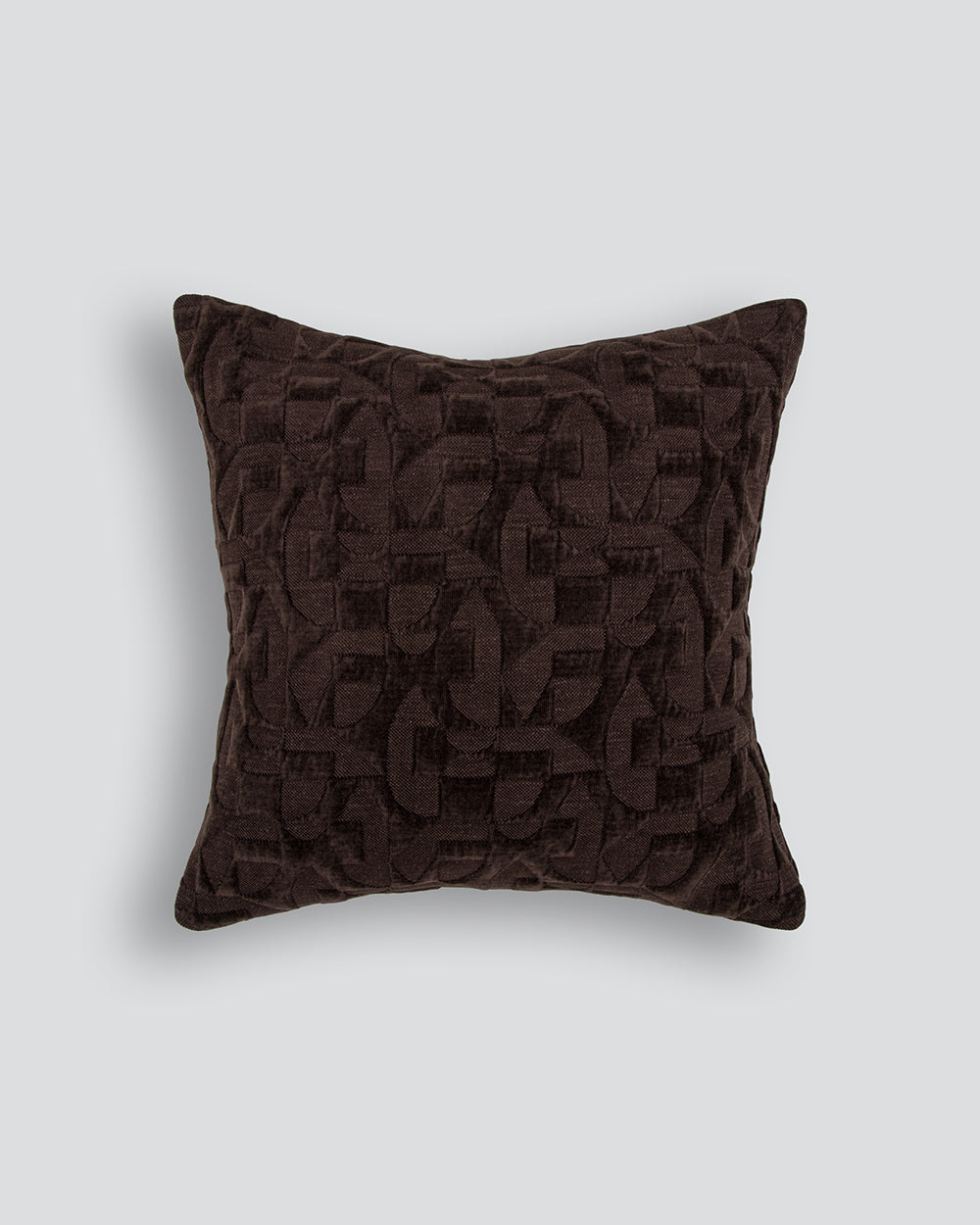 kantara chocolate 
cushion with jacquard pattern