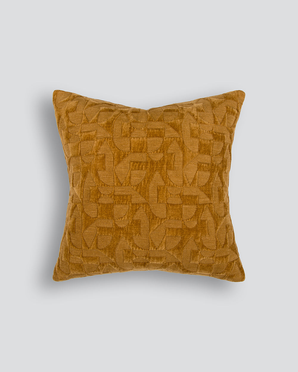 kantara toffee cushion with jacquard pattern
