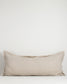 Beige lodge pillow on a white background