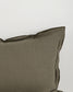 Olive pillow on a white background
