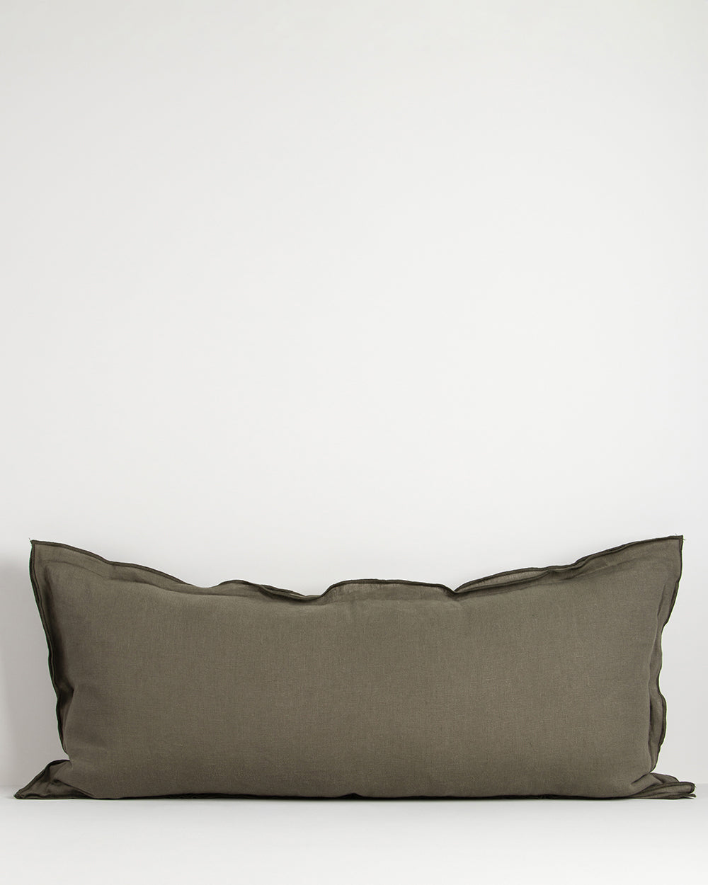 olive pillow on a white background