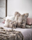 Luxury Imitation Fur Cushion - Mountain Hare