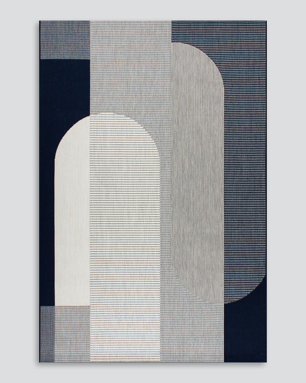 Abstract art piece with geometric shapes on a white background