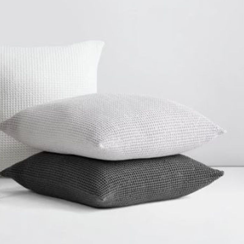 Bliss Stonewashed Cotton Waffle Euro Pillow