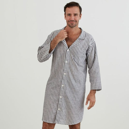 Oliver Men's Cotton Linen Nightshirt