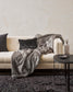 Luxury Imitation Fur Cushion - Pewter Chinchilla