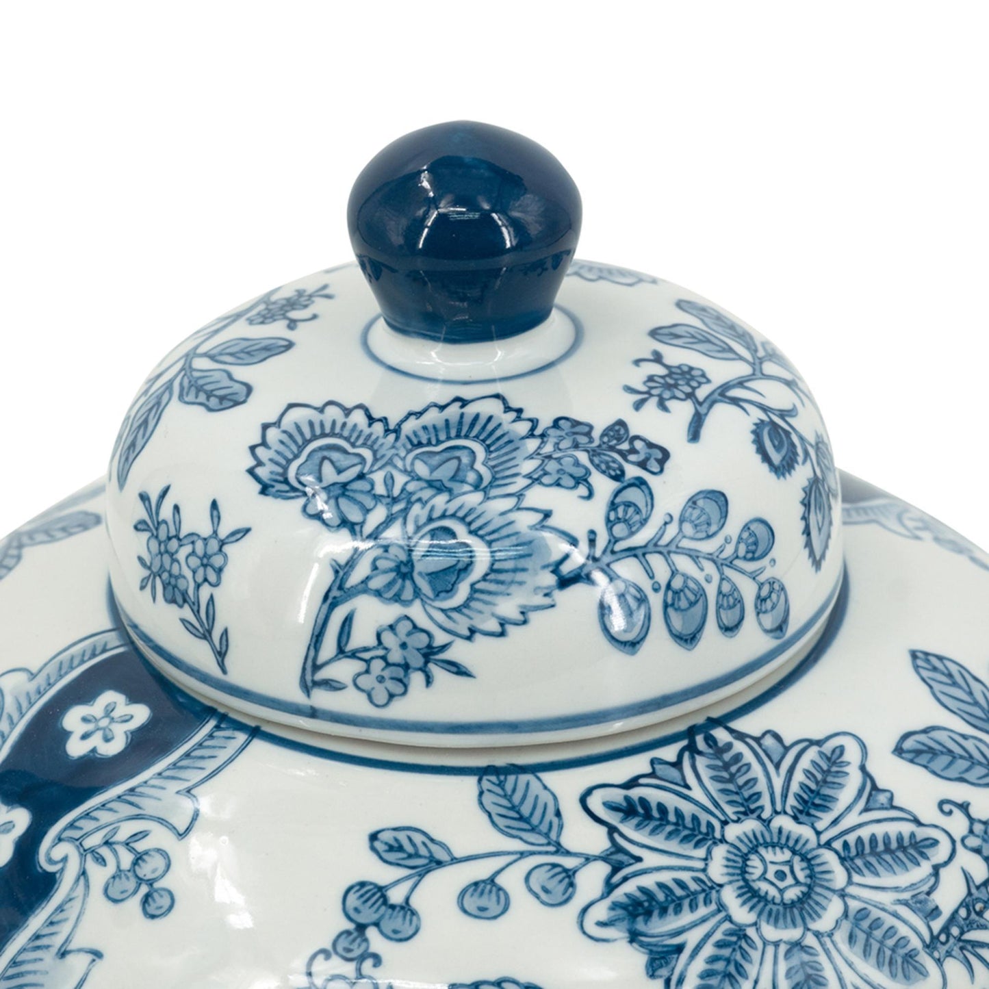 Porcelain Blue and White Lidded Jar