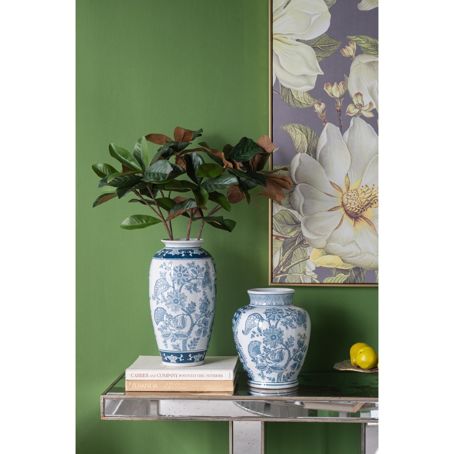 Porcelain Blue and White Round Vase