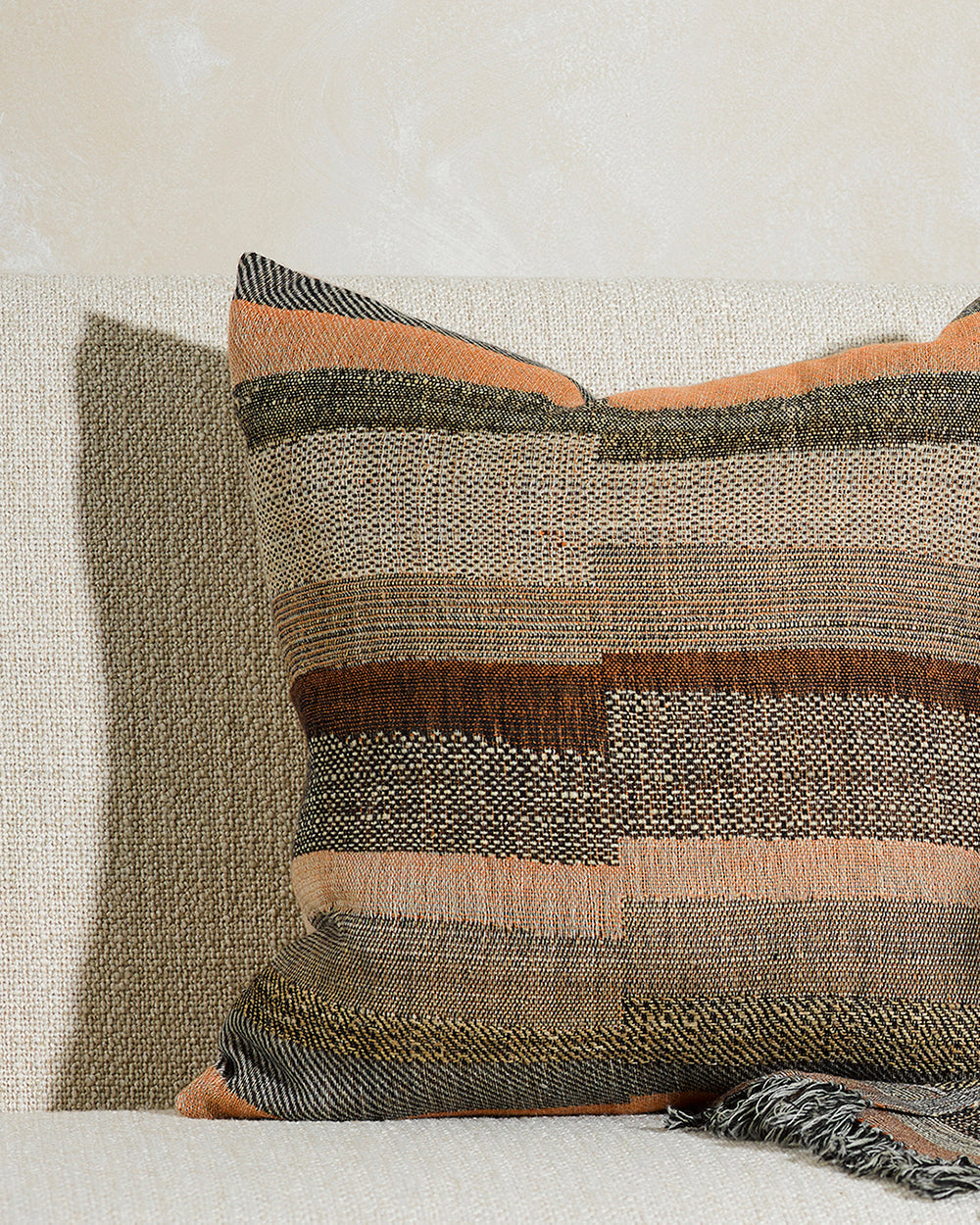 Saratoga Cushion - Silk & Wool Henna Feather Fill