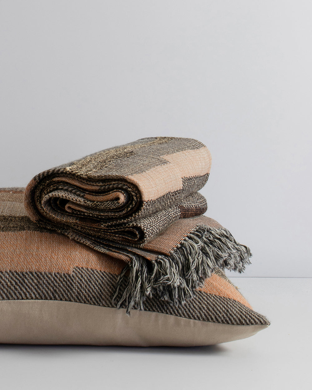 Saratoga Cushion - Silk & Wool Ochre