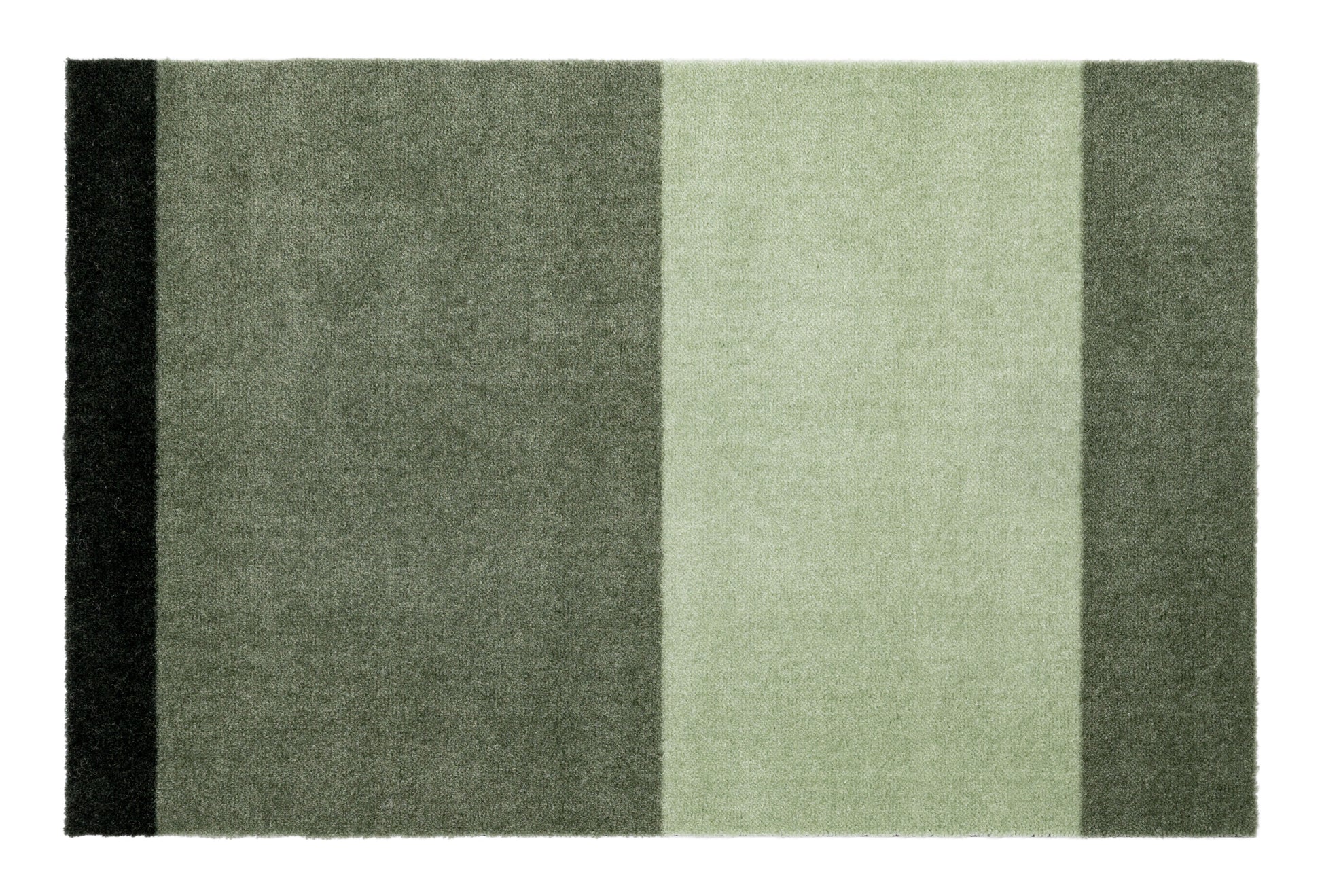Rectangular rug with horizontal striped pattern on a white background