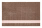 Brown doormat with a pink stripe on a white background