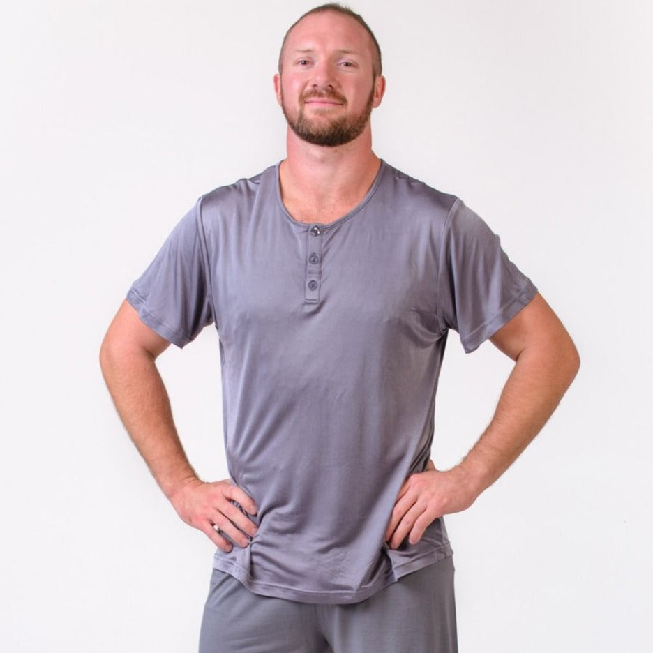 Mens silk pyjamas - silk pyjama top teeshirt