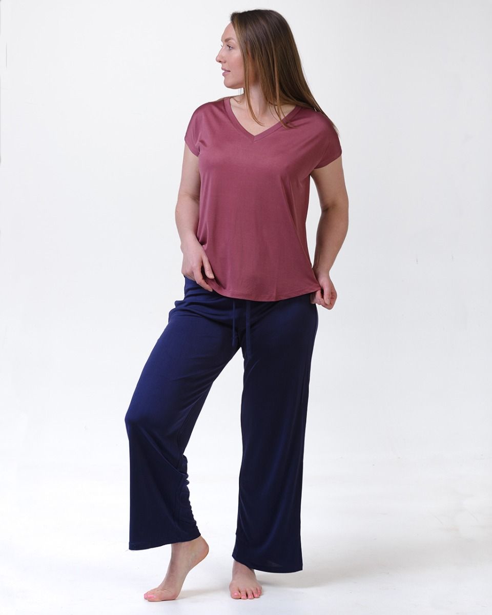 Silk Pyjama Top - V Neck