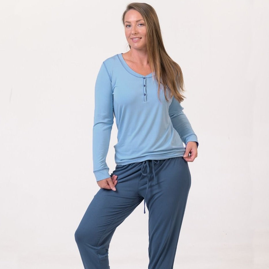 Bamboo Long Sleeved Pyjama Top - 2 colours