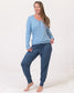 bamboo cuffed pants ensign blue