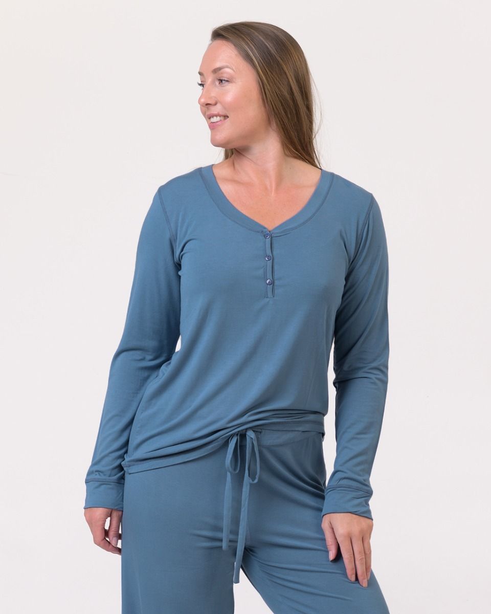 Long sleeve pyjama top clearance