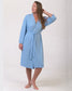 Bamboo robe dressing gown in blue
