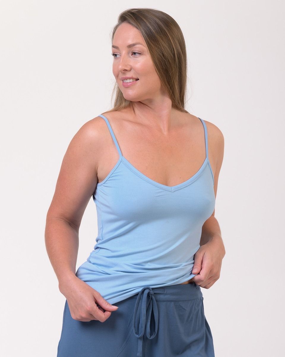 Bamboo pyjama camisole top in blue