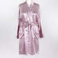 Silk dressing gown robe - Carmen Kirsten designer silk sleepwear