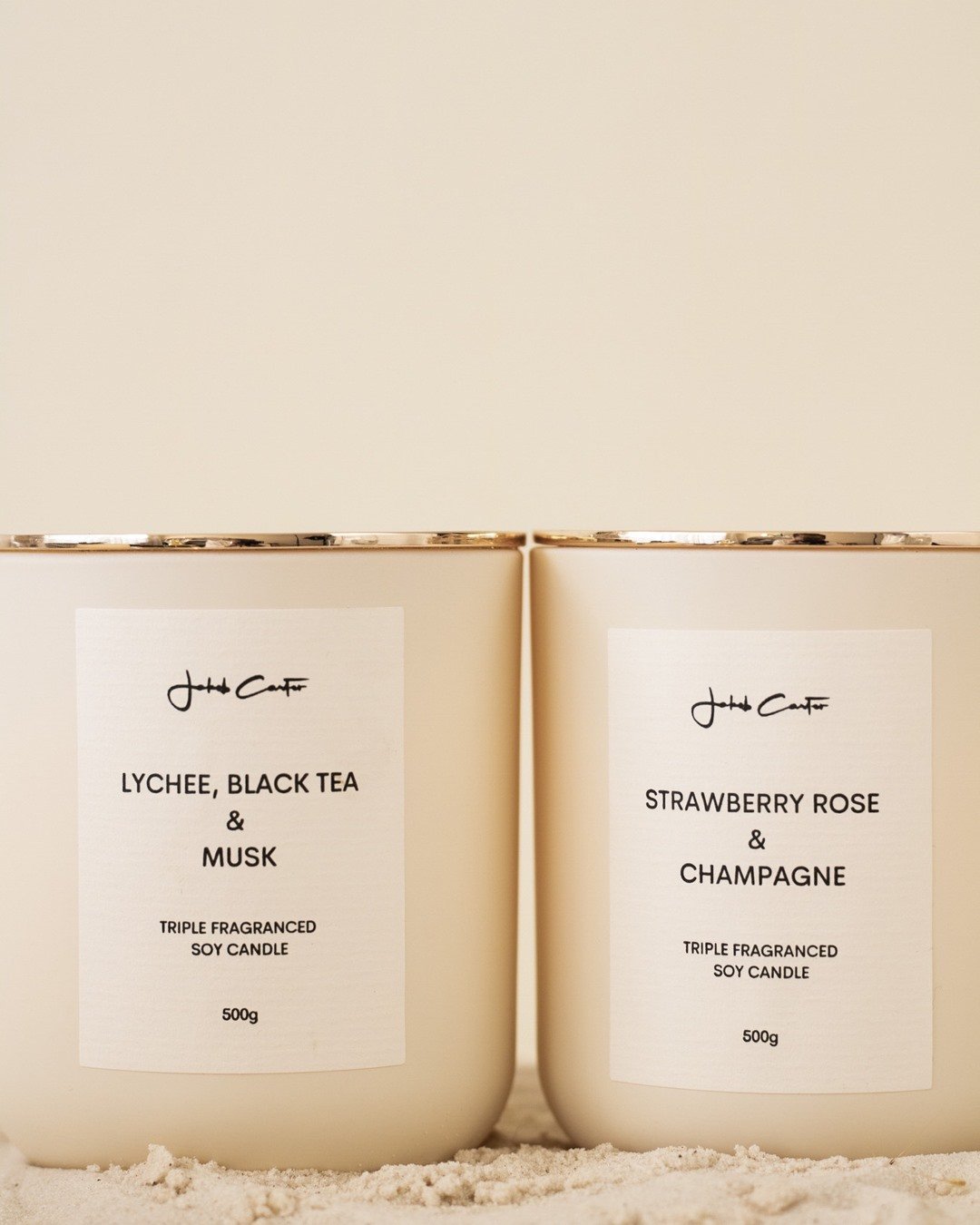 Jakob Carter Candles in Strawberry Rose & Champagne