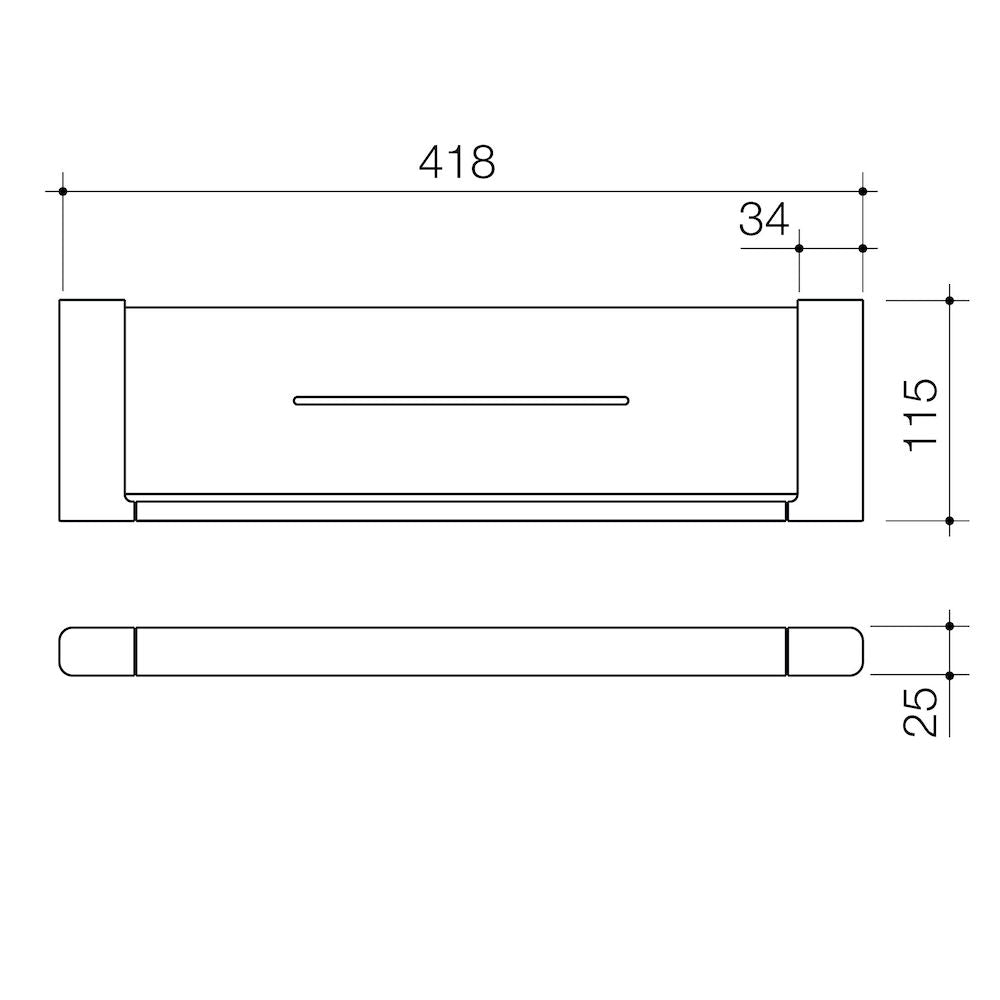 Caroma Luna Metal Bathroom Shelf Chrome