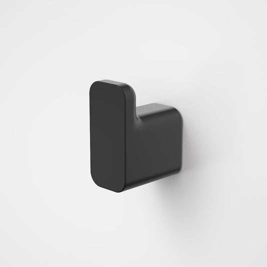 Caroma Luna Robe Hook in Black, Caroma bathroom acceessories