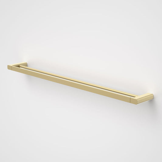 Caroma Luna double Towel Rail  in brushed brass - Caroma Luna Bathroom Accessories