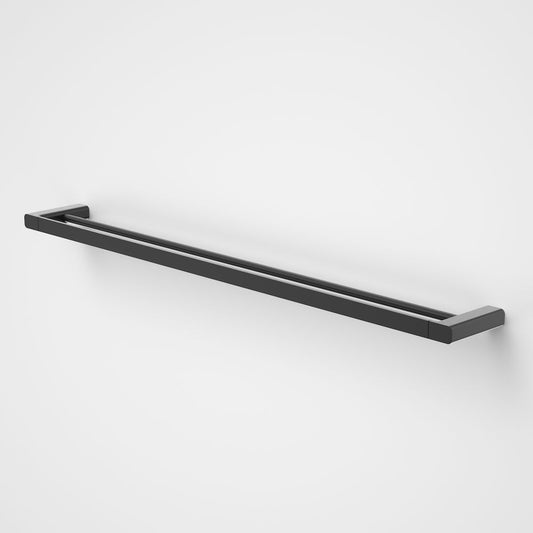 Caroma Luna double Towel Rail  in black  - Caroma Luna Bathroom Accessories