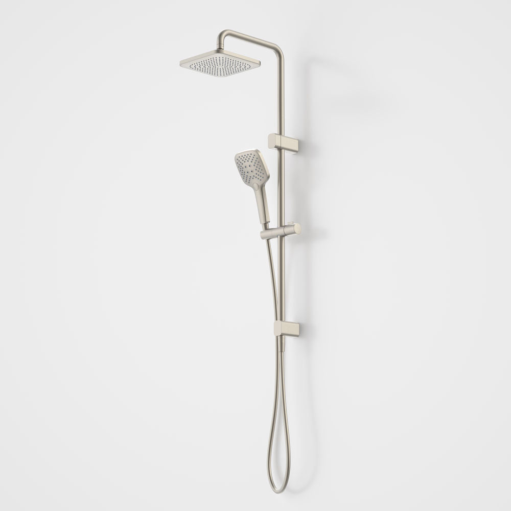 Caroma Luna Overhead Rail Shower in Brushed Nickel