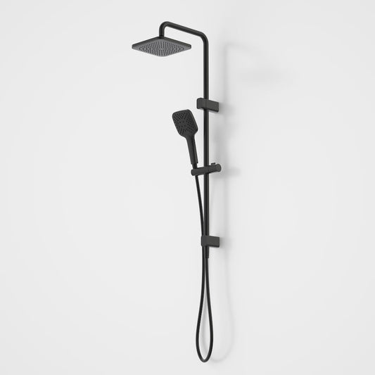 Caroma Luna Overhead Rail Shower in Black