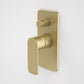 Caroma Luna bath and shower mixer with diverter brushed brass gold
