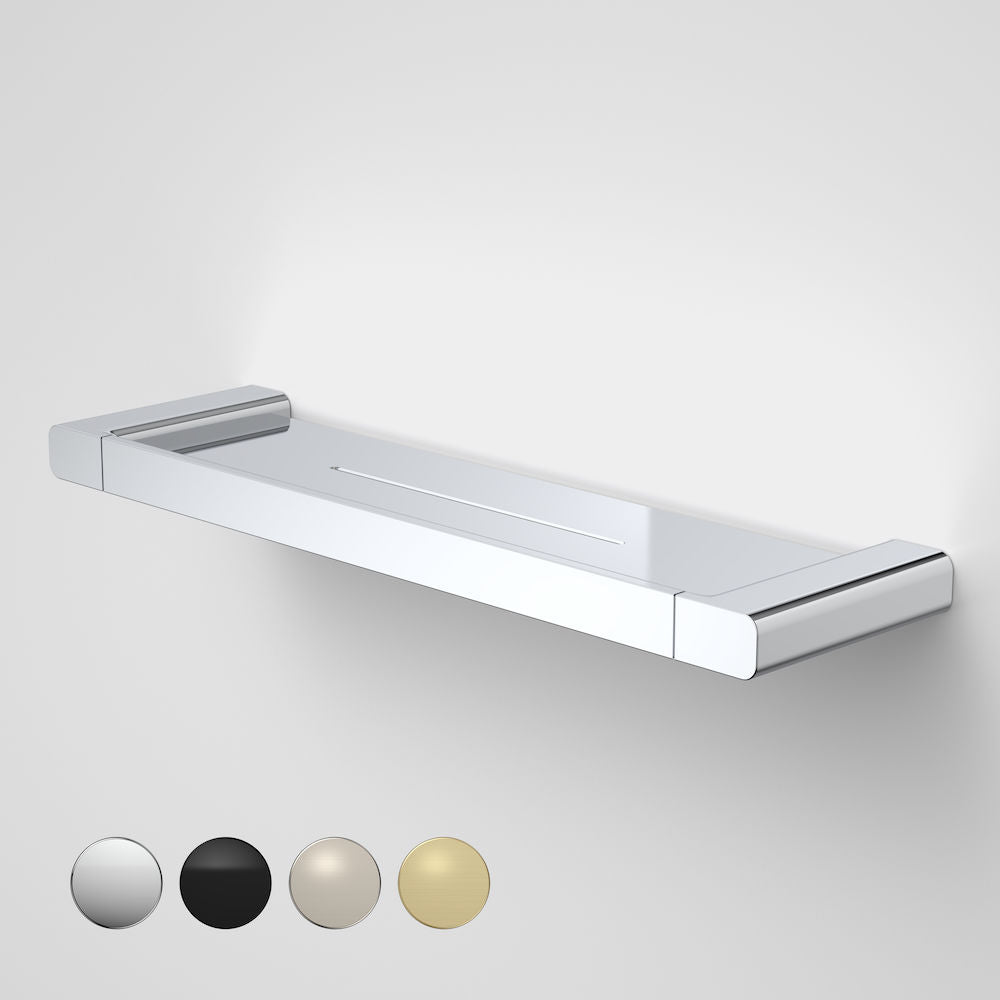 Caroma Luna metal bathroom shelf  in Chrome, Caroma bathroom acceessories