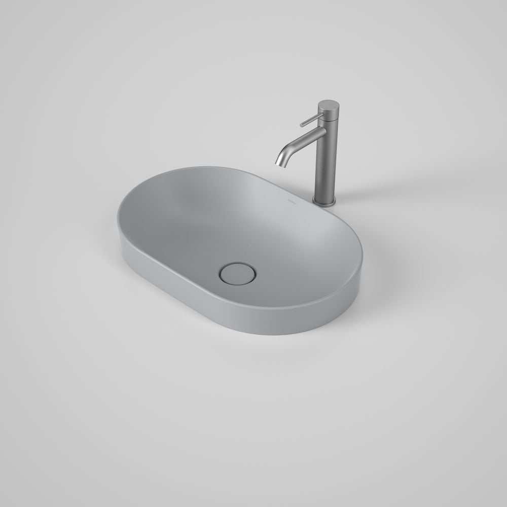 Liano II 530mm pill inset basin in grey from Caroma