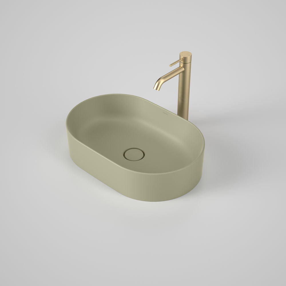 Liano II 530mm pill above counter basin in green