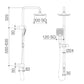 Caroma Luna overhead rail shower technical drawings and installation