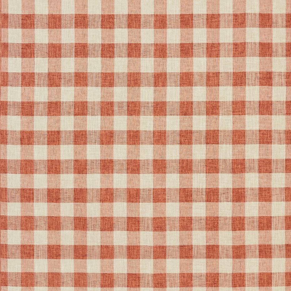 Arlington check Fabric in Paprika from Warwick Fabric