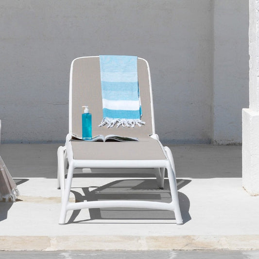 Atlantico sun lounger in taupe, Nardi outdoor furniture